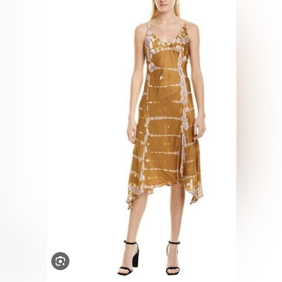 Young Fabulous and Broke satin tye dyed slip dress. - Picture 2 of 2